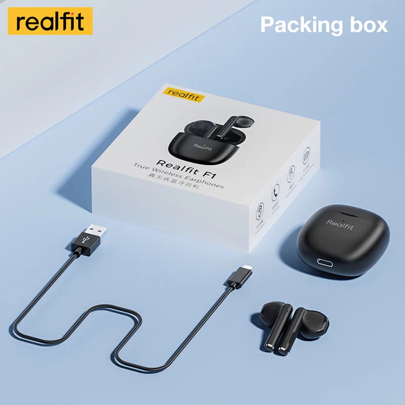 realfit F1 หูฟังไร้สายบลูทูธ พร้อมไมโครโฟน Bluetooth 5.3 Bass หูฟัง เสียงซูเปอร์เบส https://wayoza.com