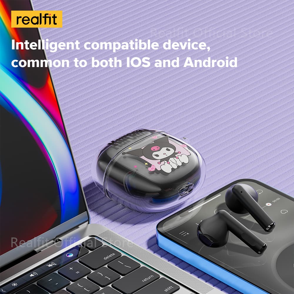 Realfit F1 หูฟังบลูทูธ ไร้สาย พร้อมไมโครโฟน ขนาดเล็ก Bluetooth 5.3 https://wayoza.com