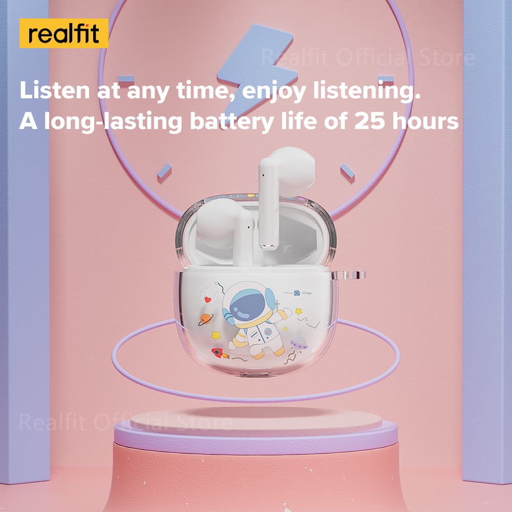 Realfit F1 หูฟังบลูทูธ ไร้สาย พร้อมไมโครโฟน ขนาดเล็ก Bluetooth 5.3 https://wayoza.com