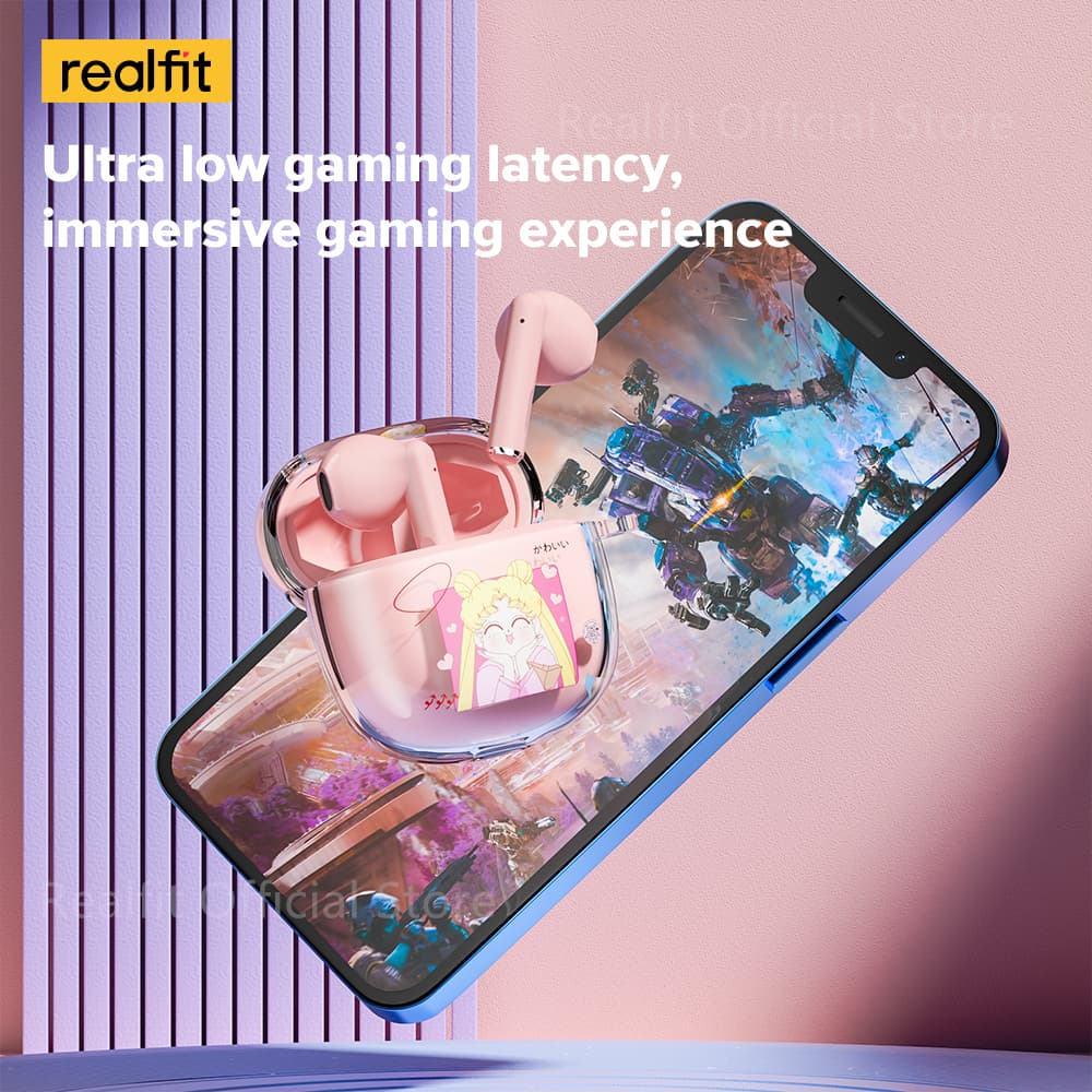 Realfit F1 หูฟังบลูทูธ ไร้สาย พร้อมไมโครโฟน ขนาดเล็ก Bluetooth 5.3 https://wayoza.com