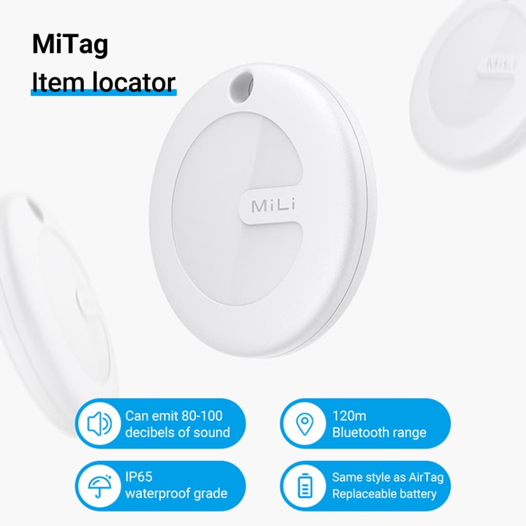 MiLi MiTag Apple รองรับเครือข่าย iOS Find My GPS ติดตามของหาย ติดตามแฟน อุปกรณ์ติดตามสัตว์ ติดตามลูก Bluetooth Tracker https://wayoza.com