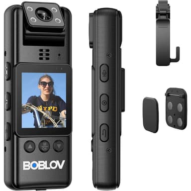 BOBLOV A23 กล้องจิ๋วติดตัว Body Camera กล้องติดตัว แบตเตอรี่ 2200mAh บันทึกต่อเนื่อง 9 ชั่วโมง เลนส์หมุนได้ 180 องศา 1080P / 30FPS
