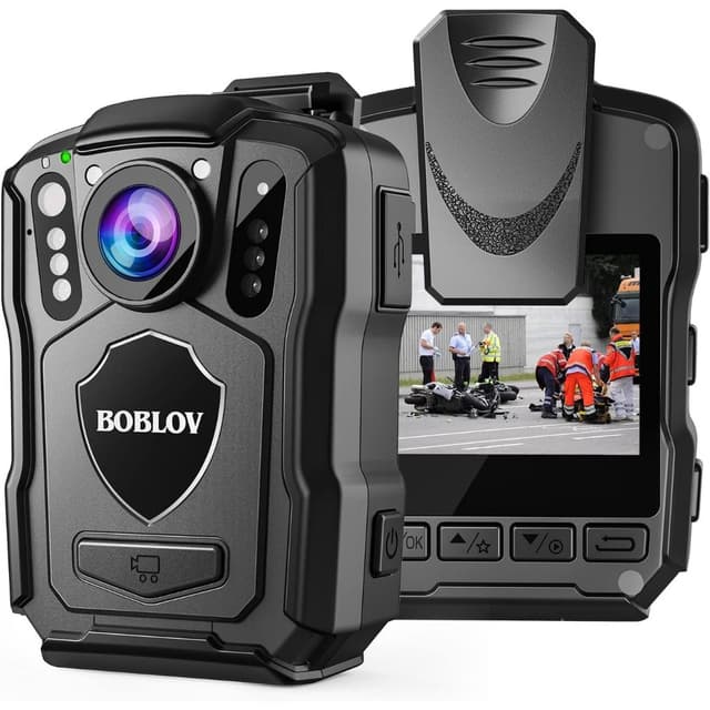 BOBLOV M5 Body Camera กล้องติดตัว แบตเตอรี่ 4200mAh บันทึกต่อเนื่อง 15 ชั่วโมง 2K / 30FPS