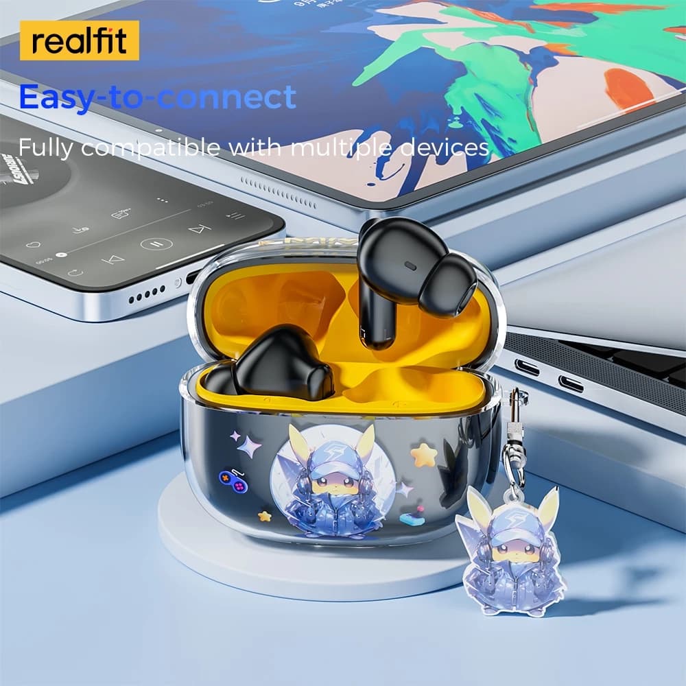 realfit F3 ANC Bluetooth 5.4 หูฟังบลูทูธ -38dB ตัดเสียงรบกวน พร้อมไมโครโฟน Bass หูฟัง คุณภาพเสียงดี https://wayoza.com