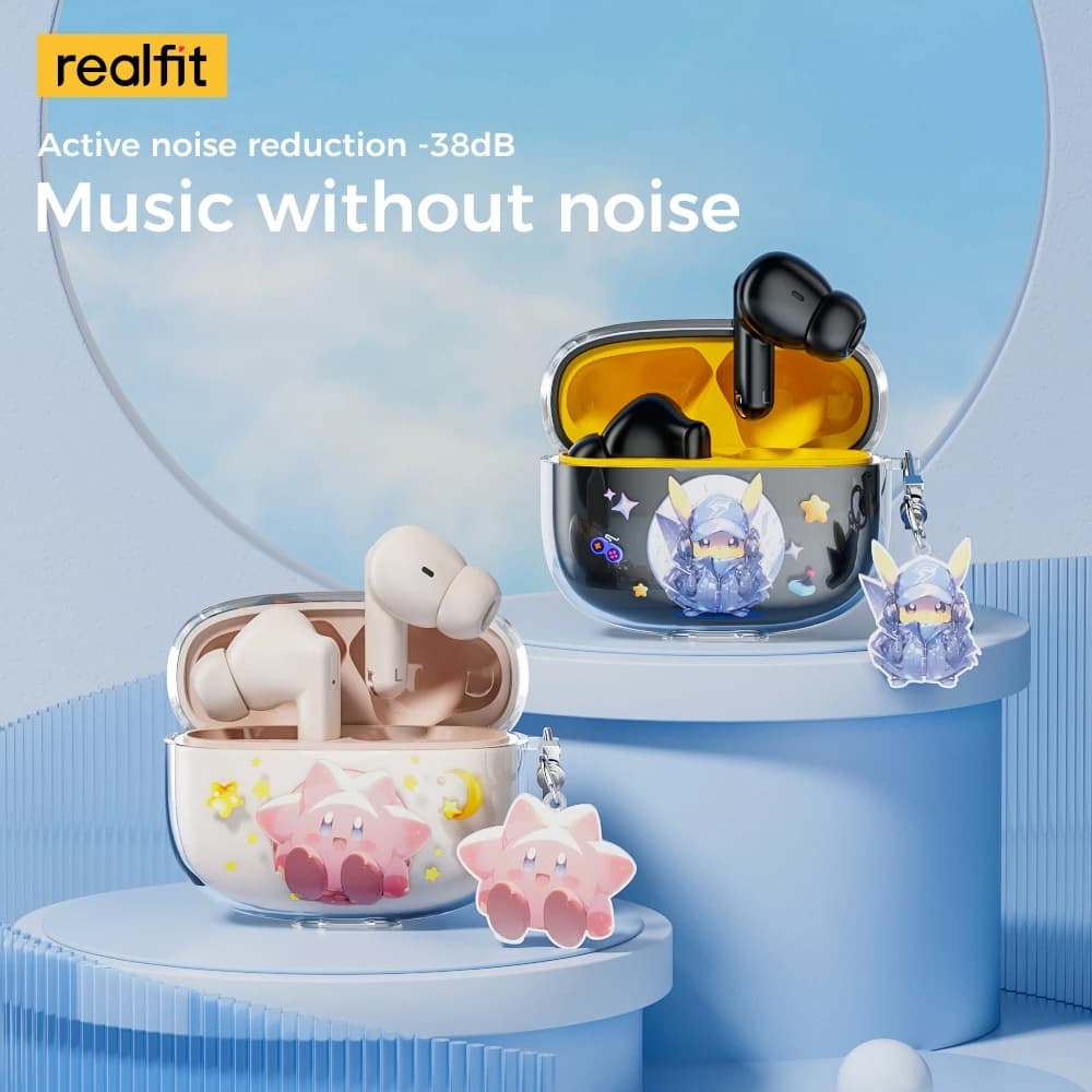 realfit F3 ANC Bluetooth 5.4 หูฟังบลูทูธ -38dB ตัดเสียงรบกวน พร้อมไมโครโฟน Bass หูฟัง คุณภาพเสียงดี https://wayoza.com