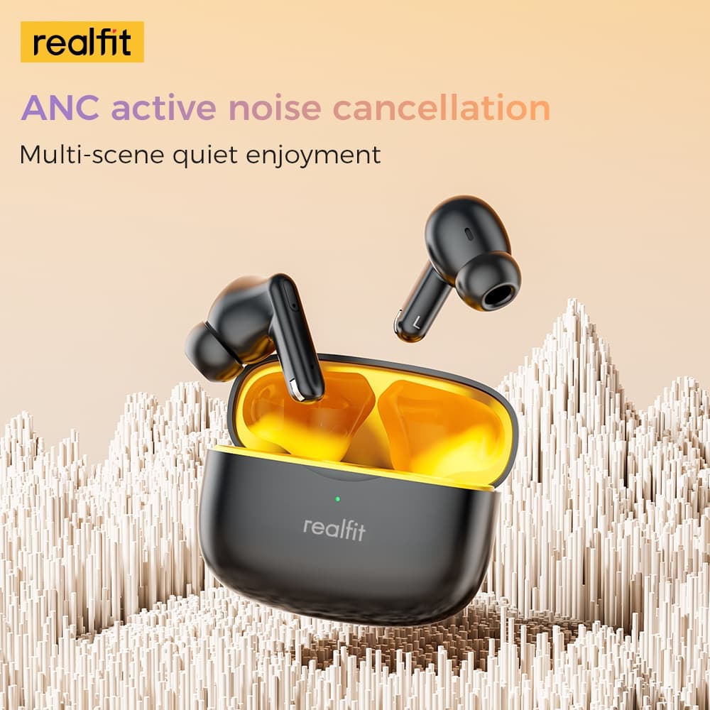 Realfit F3 หูฟังบลูทูธ -38dB ตัดเสียงรบกวน 360° Blutooth 5.4 เสียงเบสที่ดีเยี่ยม https://wayoza.com
