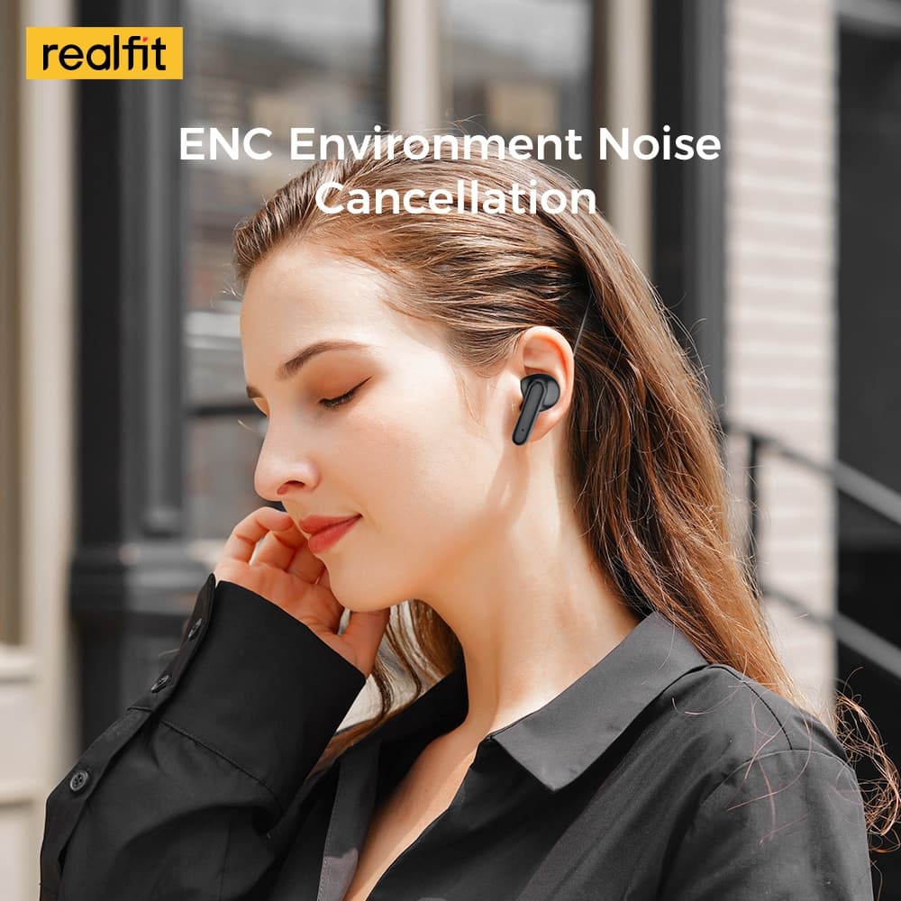 Realfit F3 หูฟังบลูทูธ -38dB ตัดเสียงรบกวน 360° Blutooth 5.4 เสียงเบสที่ดีเยี่ยม https://wayoza.com