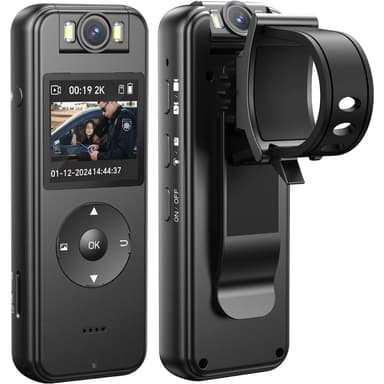 BOBLOV A27 กล้องจิ๋วติดตัว Body Camera กล้องติดตัว แบตเตอรี่ 1600mAh บันทึกต่อเนื่อง 5 ชั่วโมง เลนส์หมุนได้ 180 องศา 2K วิดีโอ