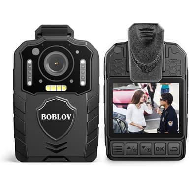 BOBLOV KJ25 Body Camera กล้องติดตัว แบตเตอรี่ 3000mAh บันทึกต่อเนื่อง 13 ชั่วโมง 1440P / 30FPS