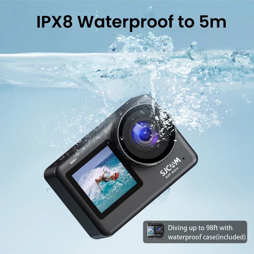 SJCAM SJ11 Active Dual Screen 4K 30FPS Action Camera ป้องกันการสั่นไหว Ultra HD รองรับการสตรีมสด GYRO 6 แกน WiFi ปรับได้ มุมกว้าง 154 องศา กล้องวิดีโอ Vlog สำหรับการดำน้ำ ท่องเทียว เดินป่า https://wayoza.com