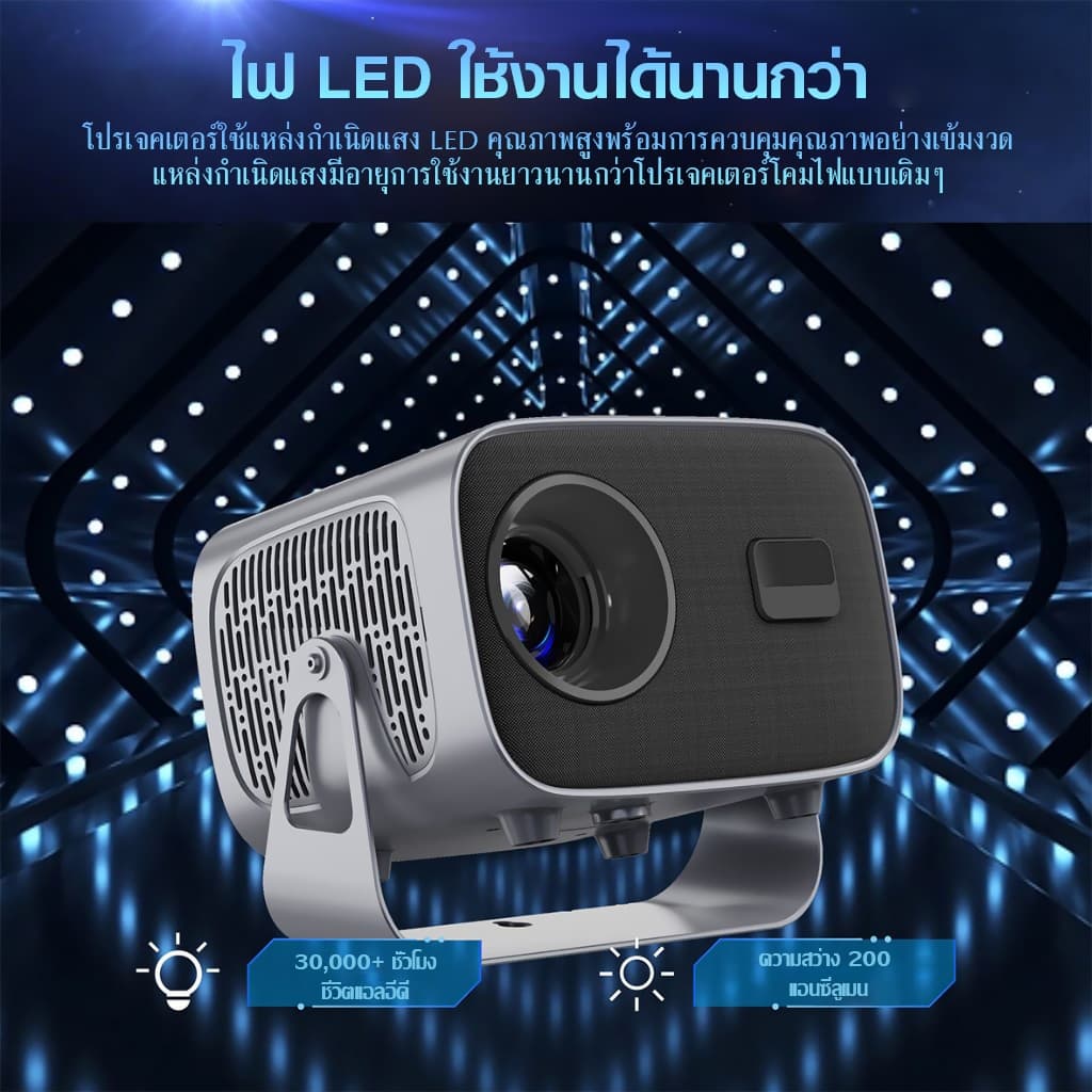KONKA A10 โปรเจคเตอร์ Android TV 4K โฟกัสอัตโนมัติ โปรเจคเตอร์ขนาดเล็กแบบพกพาสมาร์ท WiFi โปรเจคเตอร์ 1080P 4K Full HD Android 11 โปรเจคเตอร์บลูทูธ https://wayoza.com