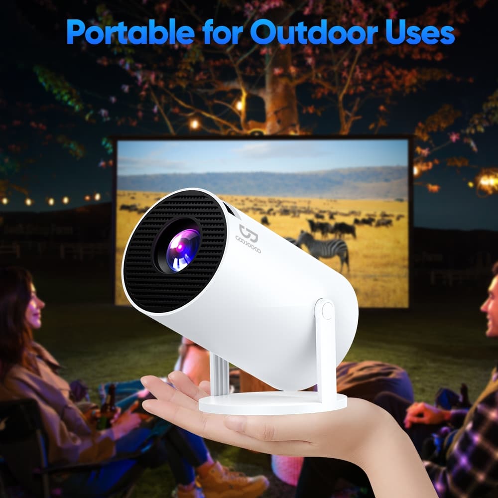 GOOJODOQ HY300 Pro/Pro+/Ultra โปรเจคเตอร์ Android TV 4K แบบพกพา จอพกพา mini projector https://wayoza.com