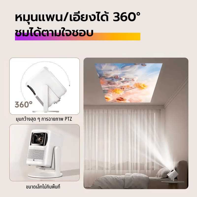 KONKA C6 โปรเจคเตอร์ Android TV 4K โฟกัสอัตโนมัติ เชื่อมต่อ wifi บลูทูธโปรเจคเตอร์ โปรเจคเตอร์สําหรับดูภาพยนตร์การเชื่อมต่อโทรศัพท์มือถือ 700 ANSI Auto Focus https://wayoza.com