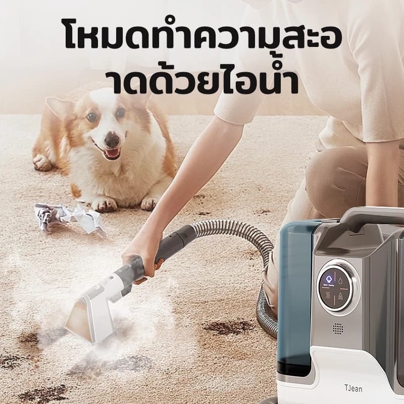 TJean เครื่องทำความสะอาดพรม เบาะผ้า โซฟา เฟอร์นิเจอร์ผ้า โหมดทำความสะอาดด้วยไอน้ำฆ่าเชื้อ 4 in 1 https://wayoza.com