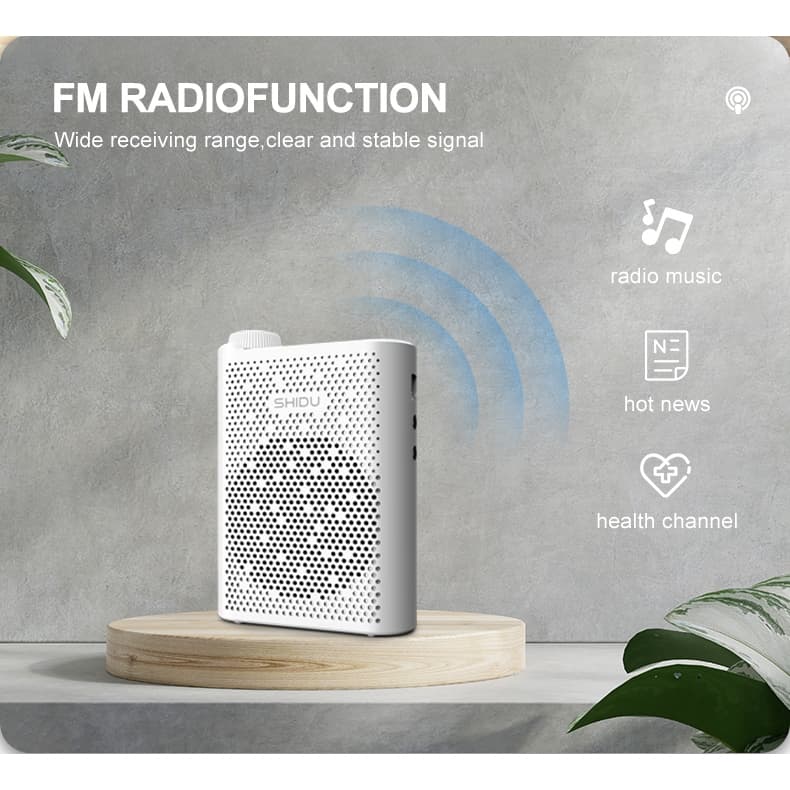SHIDU S821 ไมค์ลำโพงพกพา ไมค์ลอย ลําโพงพกพา ลําโพงสอ พร้อม bluetooth ไมค์ช่วยสอน โทรโข่ง เตรียมจัดส่ง https://wayoza.com