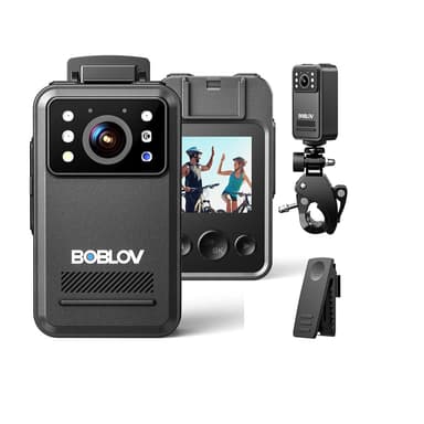 BOBLOV A28 กล้องขนาดเล็ก, กล้องวิดีโอขนาดเล็กพร้อม 2K, 9 ชั่วโมง แบตเตอรี่ Type C, Night Vision Motion Detection IP66 กันน้ํา