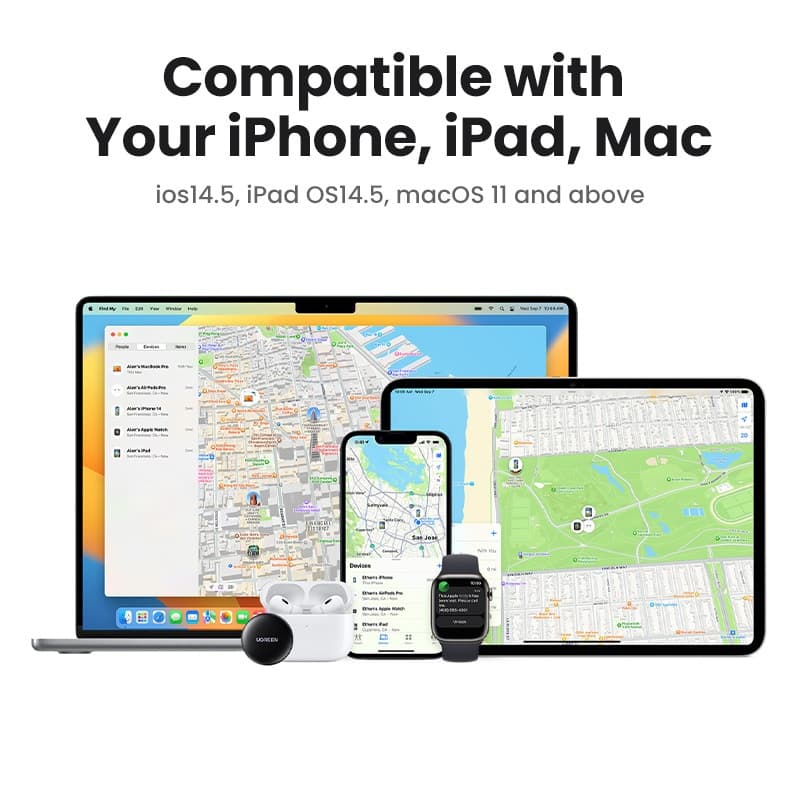 UGREEN รุ่น CM520 เครื่องติดตาม GPS Finder Security SmartTrack Link สมาร์ทแท็ก รองรับเครือข่าย iOS Find My บลูทูธติดตาม สําหรับ Earbud กระเป๋าเดินทาง MFi Phone Finder IOS https://wayoza.com