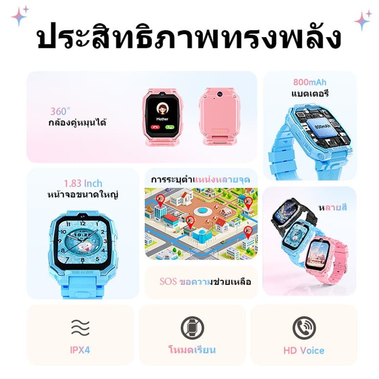 Awei รุ่น H66 นาฬิกาเด็ก นาฬิกาสามาร์ทวอทช์เด็ก โทรได้ มีกล้อง ติดตามด้วย GPS ใส่ซิมได้ กันน้ำ https://wayoza.com