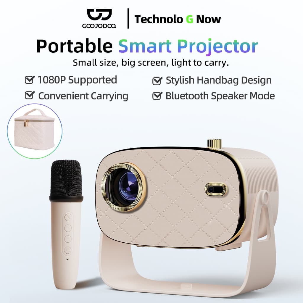 GOOJODOQ โปรเจคเตอร์ Android TV รองรับ 4K projector ดูหนัง 720P HD โปรเจคเตอร์ Hassl ฟรี Setup และสะดวกรีโมทคอนโทรลลําโพงบลูทูธความเข้ากันได้อย่างกว้างขวาง https://wayoza.com