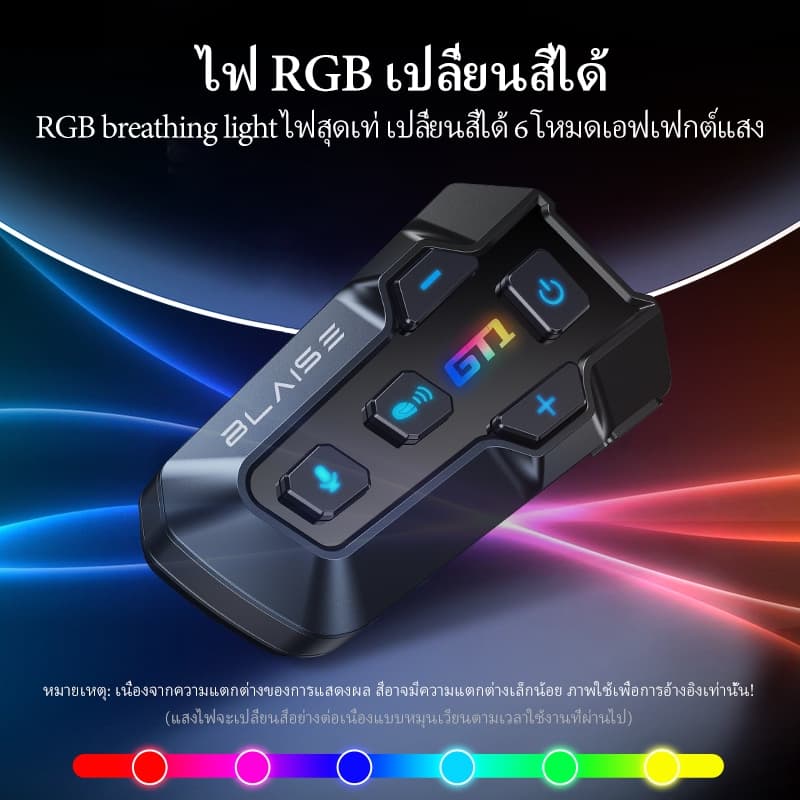 BLAISE GT1 ชุดหูฟังบลูทูธหมวกกันน็อคสำหรับรถจักรยานยนต์ ผู้ขับขี่ 2 คน ระยะสนทนา 1,000 เมตร ใช้งานต่อเนื่อง 22 ชั่วโมง https://wayoza.com