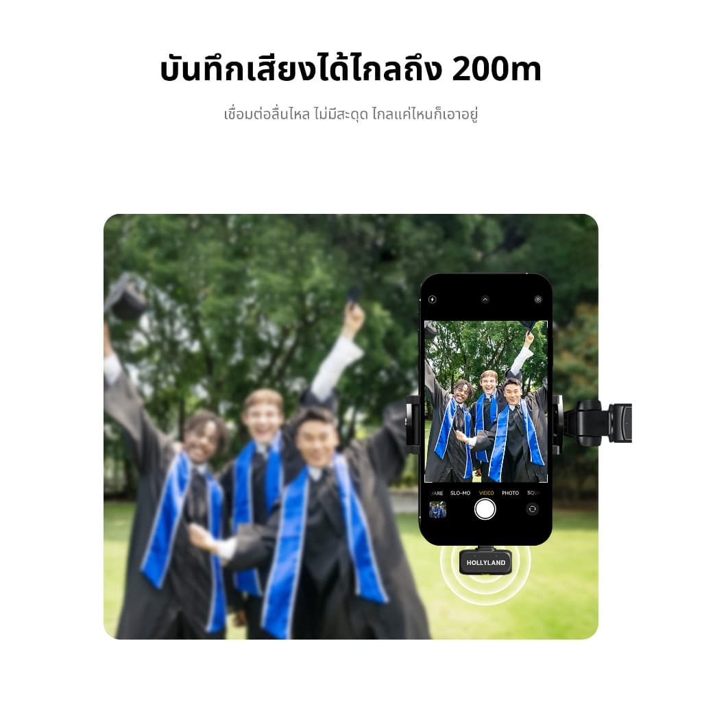 Hollyland LARK A1 ไมค์ไร้สาย ไมโครโฟนไร้สายขนาดเล็ก สําหรับ iPhone USB-C การสร้างวิดีโอ Vlogging การสตรีมสด https://wayoza.com