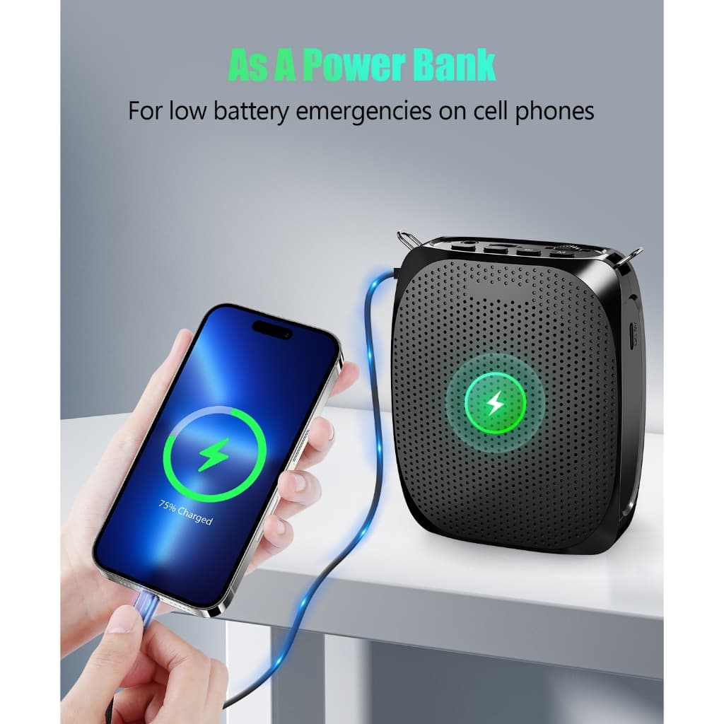 SHIDU S258 ไมค์ลำโพงพกพา ไมค์ลอย ลําโพงพกพา ลําโพงสอ พร้อม bluetooth ไมค์ช่วยสอน โทรโข่ง เตรียมจัดส่ง https://wayoza.com