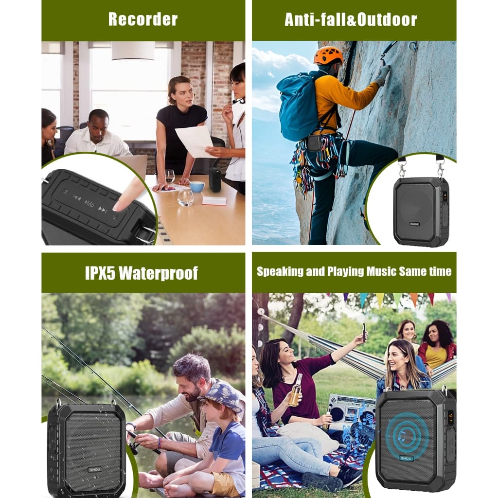 SHIDU M800 ไมค์ช่วยสอนUHF ไมค์ไร้สาย ไมค์ช่วยสอน ไมค์หูฟัง รองรับอุปกรณ์เสียง 3.5 มม ใช้ในการประชุม ไมค์สำหรับมัคคุเทศก์ https://wayoza.com