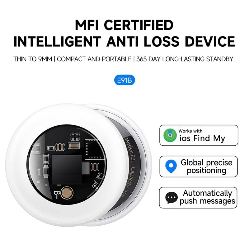hoco รุ่น E91B เครื่องติดตามบลูทูธ GPS Tracker ค้นหากุญแจ และตําแหน่งสัตว์เลี้ยง สําหรับกุญแจ กระเป๋า(แบบแปะ) กันน้ํา รองรับเครือข่าย iOS Find My https://wayoza.com