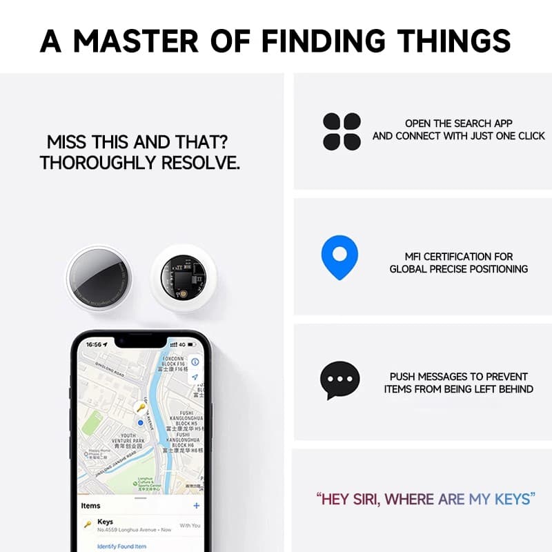 hoco รุ่น E91B เครื่องติดตามบลูทูธ GPS Tracker ค้นหากุญแจ และตําแหน่งสัตว์เลี้ยง สําหรับกุญแจ กระเป๋า(แบบแปะ) กันน้ํา รองรับเครือข่าย iOS Find My https://wayoza.com