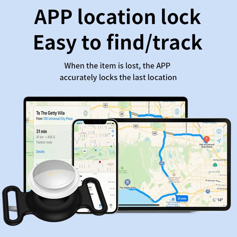 hoco รุ่น E91C อุปกรณ์ติดตามสัตว์เลี้ยง Smart Tag สวมปอกคอ สำหรับสุนัข และแมว เครื่องติดตาม GPS บลูทูธ รองรับเครือข่าย iOS Find My https://wayoza.com