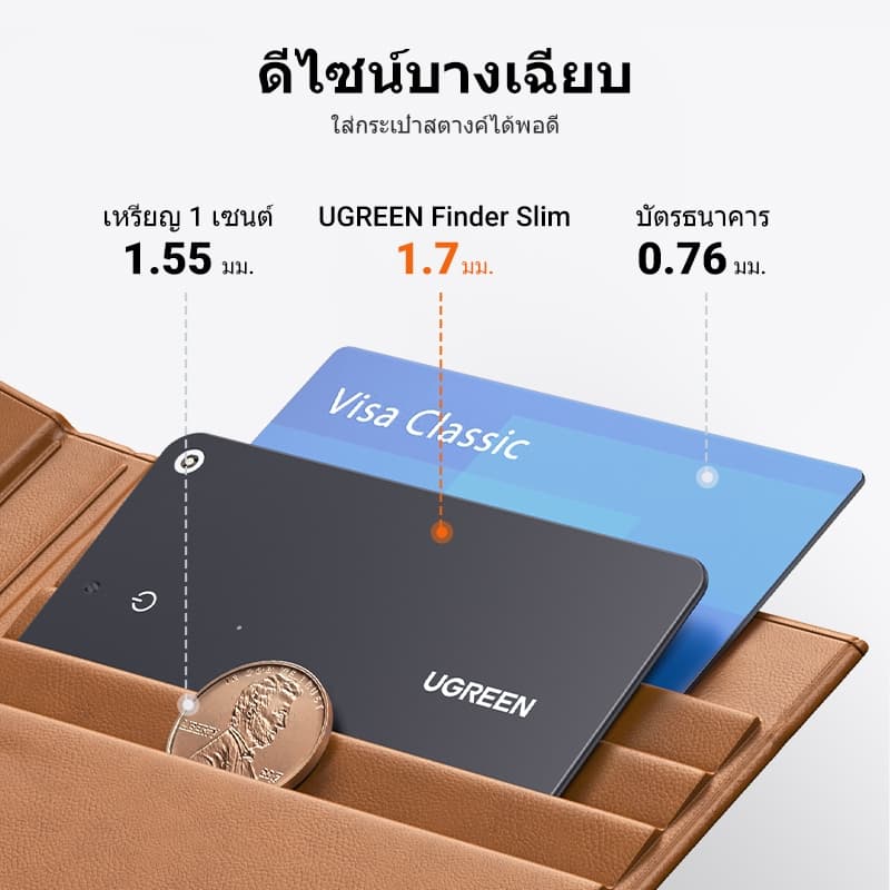 UGREEN GPS ติดตามของหาย สมาร์ท Tracker อุปกรณ์ติดตามขนาดเล็ก รองรับเครือข่าย iOS Find My Bluetooth Tracker https://wayoza.com