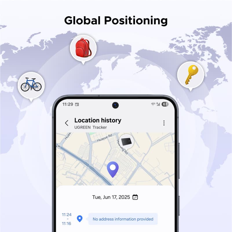 UGREEN รุ่น CM830 Tracker Slim Work พร้อม Samsung SmartThings AirTag Smart Tracker Finder สําหรับ Samsung GPS Anti-Loss การ์ด กระเป๋าสตางค์ https://wayoza.com