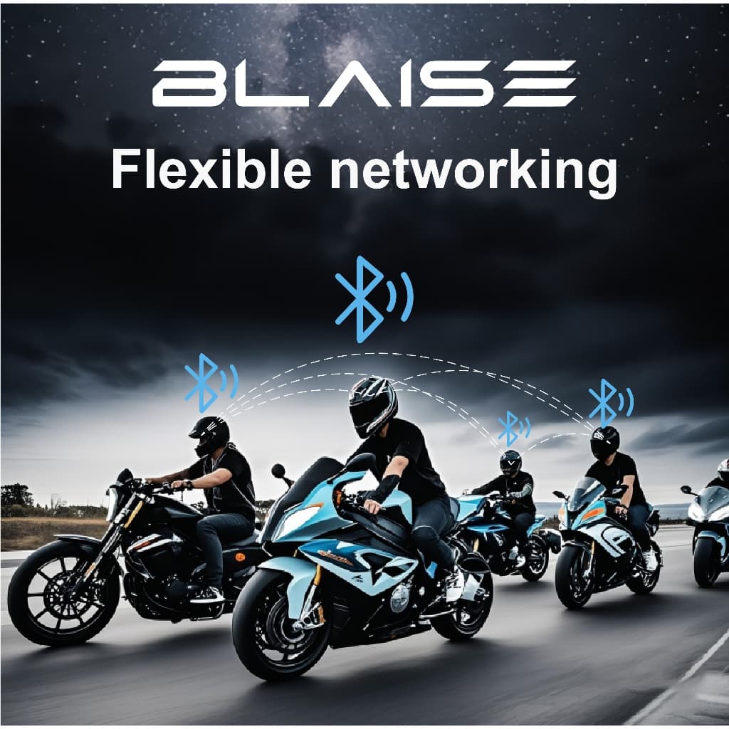 BLAISE V50 Ultra Mech บลูทูธติดหมวก พูดคุยพร้อมกันหลายคน สูงสุด 50 คน อินเตอร์คอมหลายคน https://wayoza.com