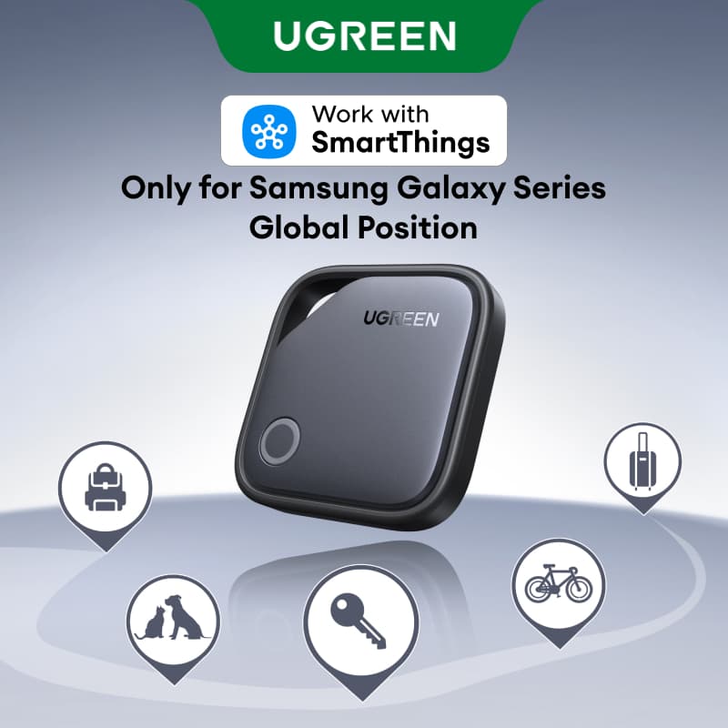 UGREEN เครื่องติดตาม GPS Tracker Samsung Locator Work with SmartThings Global Position Location History Check สำหรับ Samsung Galsxy Series https://wayoza.com