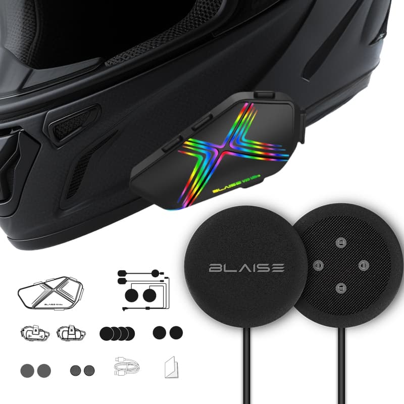 BLAISE V50 Ultra Mech บลูทูธติดหมวก พูดคุยพร้อมกันหลายคน สูงสุด 50 คน อินเตอร์คอมหลายคน https://wayoza.com