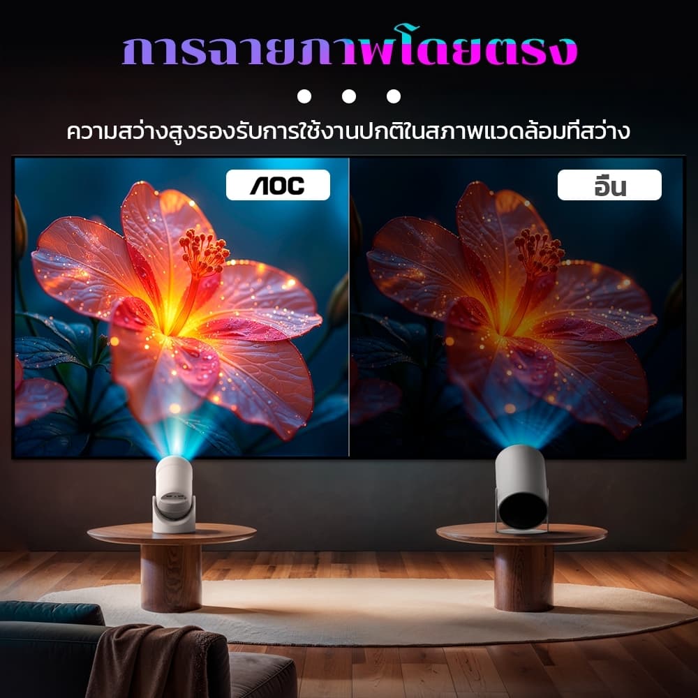 KONKA FREE3 โปรเจคเตอร์ Android TV 1080P ปรับได้ 180 องศา Projector พกพา โปรเจคเตอร์มินิต่อกับมือถือ mini projector ดูหนัง https://wayoza.com