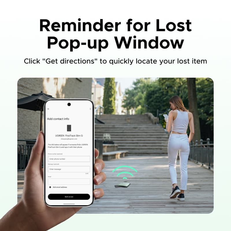 UGREEN สําหรับ Android GPS ติดตามของหาย Tracker Wallet Card สําหรับกระเป๋าสตางค์ รองรับเครือข่าย Google Find Hub (ศูนย์การค้นหาของ Google) https://wayoza.com