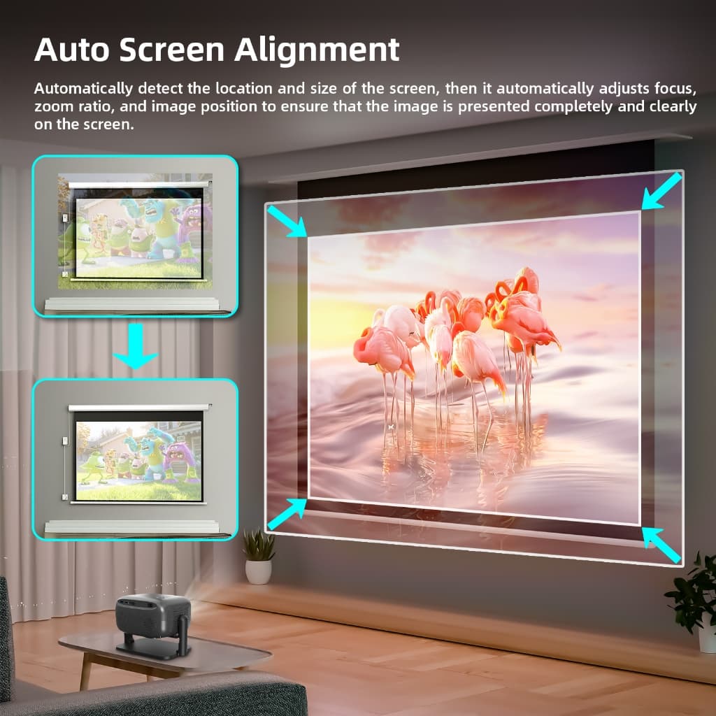 GOOJODOQ 2025 NWE โปรเจคเตอร์ Android TV 1080P โฟกัสอัตโนมัติ โปรเจคเตอร์มือถือ LCD ความละเอียดสูงสมาร์ทบลูทูธ AI การควบคุมด้วยเสียง https://wayoza.com