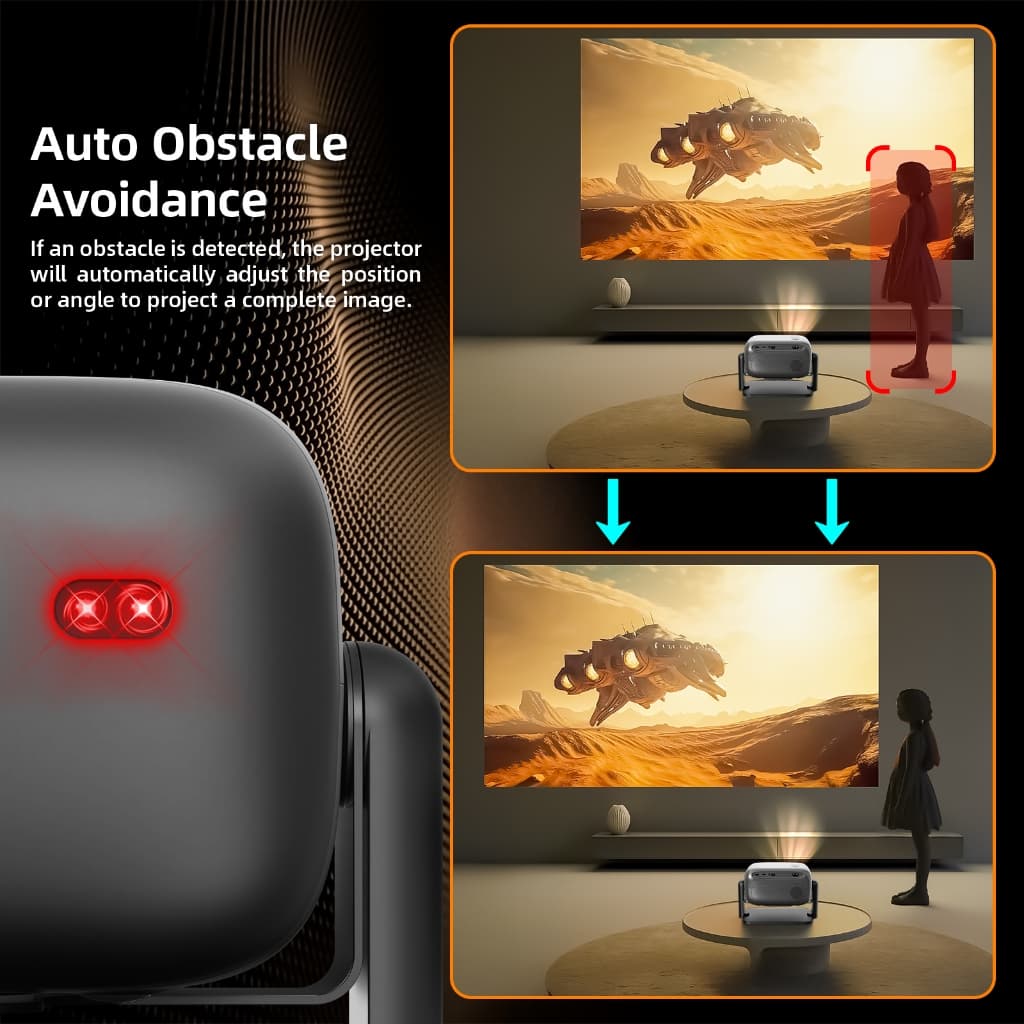 GOOJODOQ 2025 NWE โปรเจคเตอร์ Android TV 1080P โฟกัสอัตโนมัติ โปรเจคเตอร์มือถือ LCD ความละเอียดสูงสมาร์ทบลูทูธ AI การควบคุมด้วยเสียง https://wayoza.com