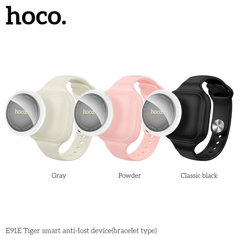 hoco รุ่น E91E ค้นหาตำแหน่ง GPS ติดตามลูก (แบบสวมข้อมือ) Tracker รองรับเครือข่าย iOS Find My https://wayoza.com