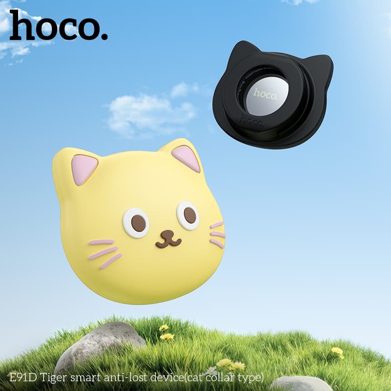 hoco รุ่น E91D อุปกรณ์ติดตามสัตว์เลี้ยง Smart Tag สวมปอกคอ รองรับเครือข่าย iOS Find My https://wayoza.com