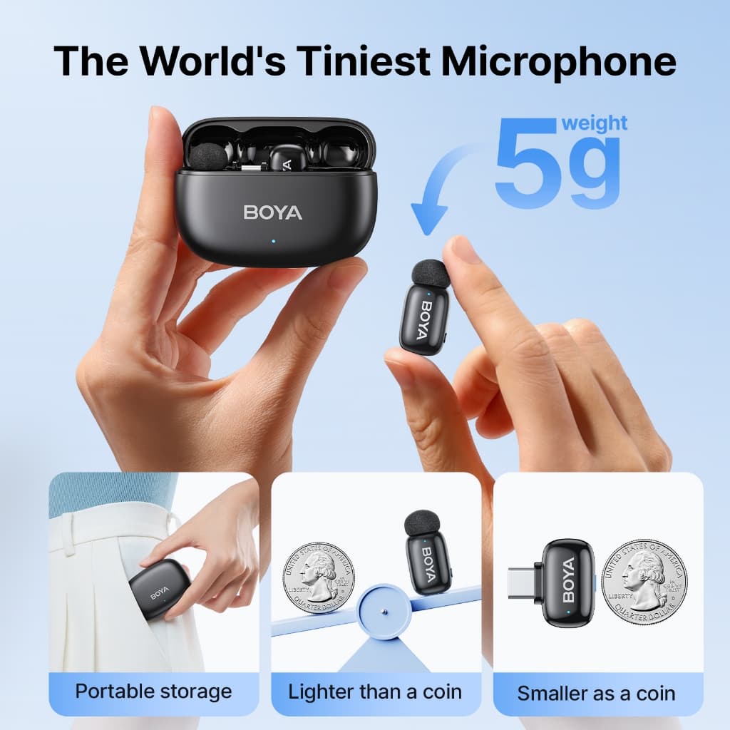 BOYA mini 2 ไมค์ไร้สาย ตัดเสียงรบกวน AI ไมค์ไลฟ์สด Super Mini Mic สําหรับ Vlogging ของแท้ 100% https://wayoza.com