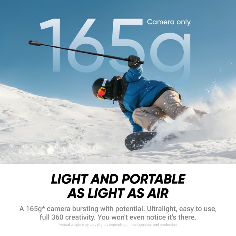 Insta360 X4 Air กล้อง 360 องศา 8K ภาพคมชัด น้ำหนักเบา 165g https://wayoza.com