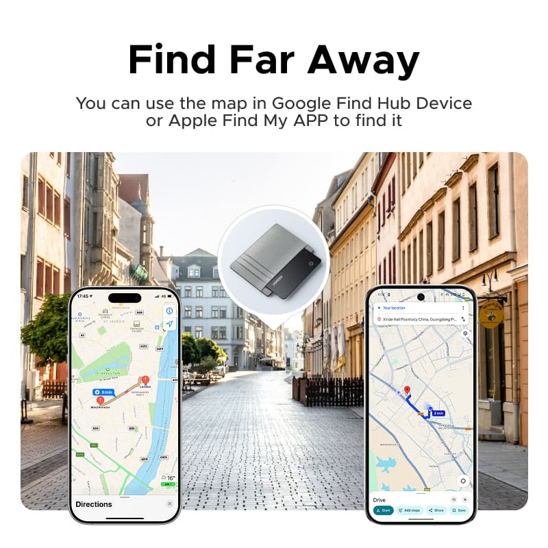 UGREEN FineTrack Slim Duo เครื่องติดตาม Smart Tag GPS ติดตามของหาย รองรับเครือข่าย Google Find Hub และ iOS Find My https://wayoza.com