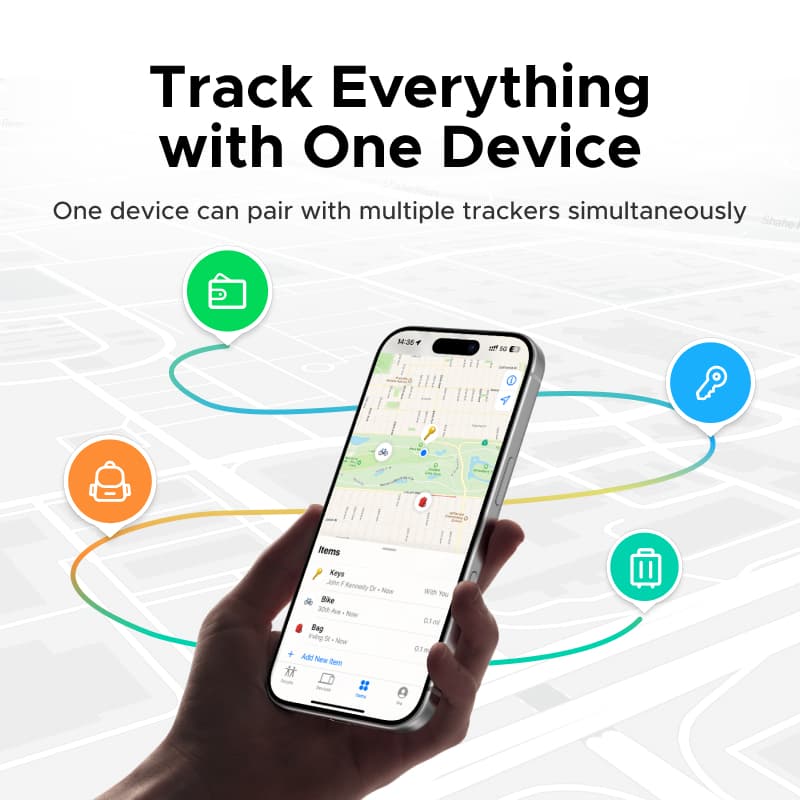 UGREEN FineTrack Slim Duo เครื่องติดตาม Smart Tag GPS ติดตามของหาย รองรับเครือข่าย Google Find Hub และ iOS Find My https://wayoza.com
