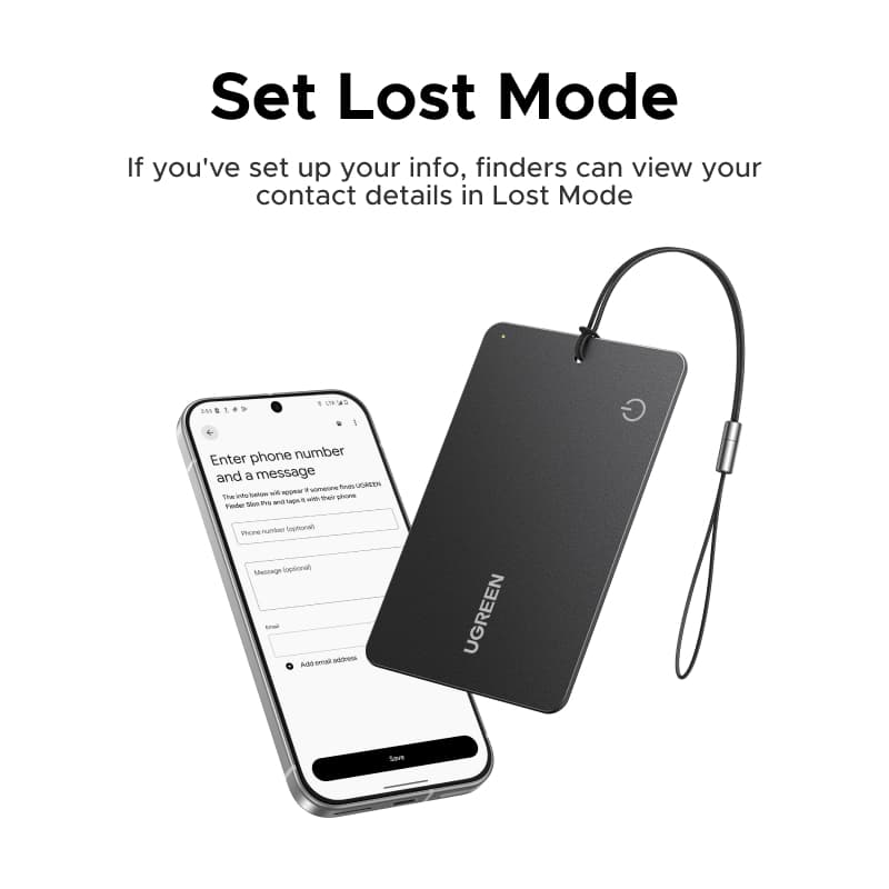 UGREEN FineTrack Slim Duo เครื่องติดตาม Smart Tag GPS ติดตามของหาย รองรับเครือข่าย Google Find Hub และ iOS Find My https://wayoza.com