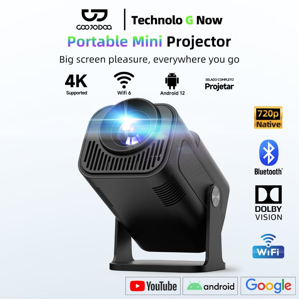 GOOJODOQ HY320 mini โปรเจคเตอร์ Android TV 4K mini projector โปรเจคเตอร์ดูหนัง https://wayoza.com