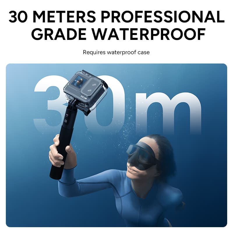SJCAM SJ20 กล้องแอคชั่นเลนส์คู่ 4K 30FPS 800mAh + 1050mAh Action camera ใช้งานต่อเนื่อง : 150 นาที https://wayoza.com
