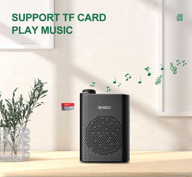 SHIDU S821 ไมค์ลำโพงพกพา ไมค์ลอย ลําโพงพกพา ลําโพงสอ พร้อม bluetooth ไมค์ช่วยสอน โทรโข่ง เตรียมจัดส่ง https://wayoza.com