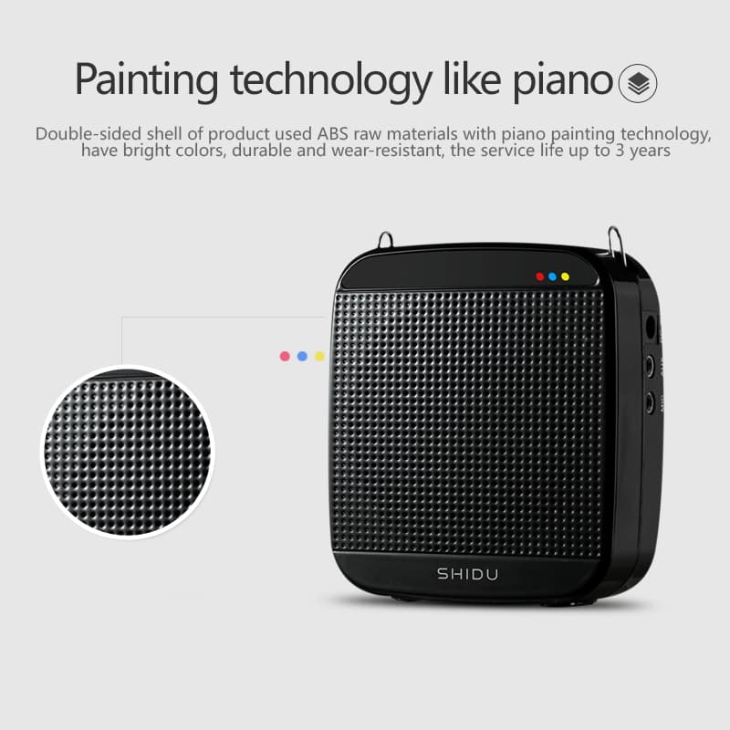 SHIDU M600 ไมค์ลำโพงพกพา ไมค์ลอย ลําโพงพกพา ลําโพงสอ พร้อม bluetooth ไมค์ช่วยสอน โทรโข่ง https://wayoza.com